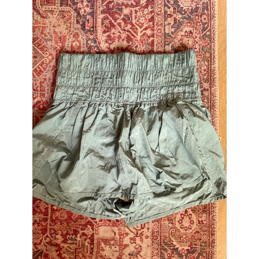 Free People Movement The Way Home Shorts Sage Green High Rise Smocked Waist Med